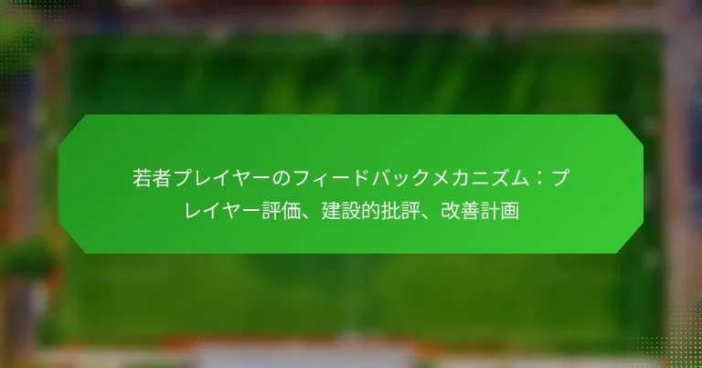 若者プレイヤーのフィードバックメカニズム：プレイヤー評価、建設的批評、改善計画